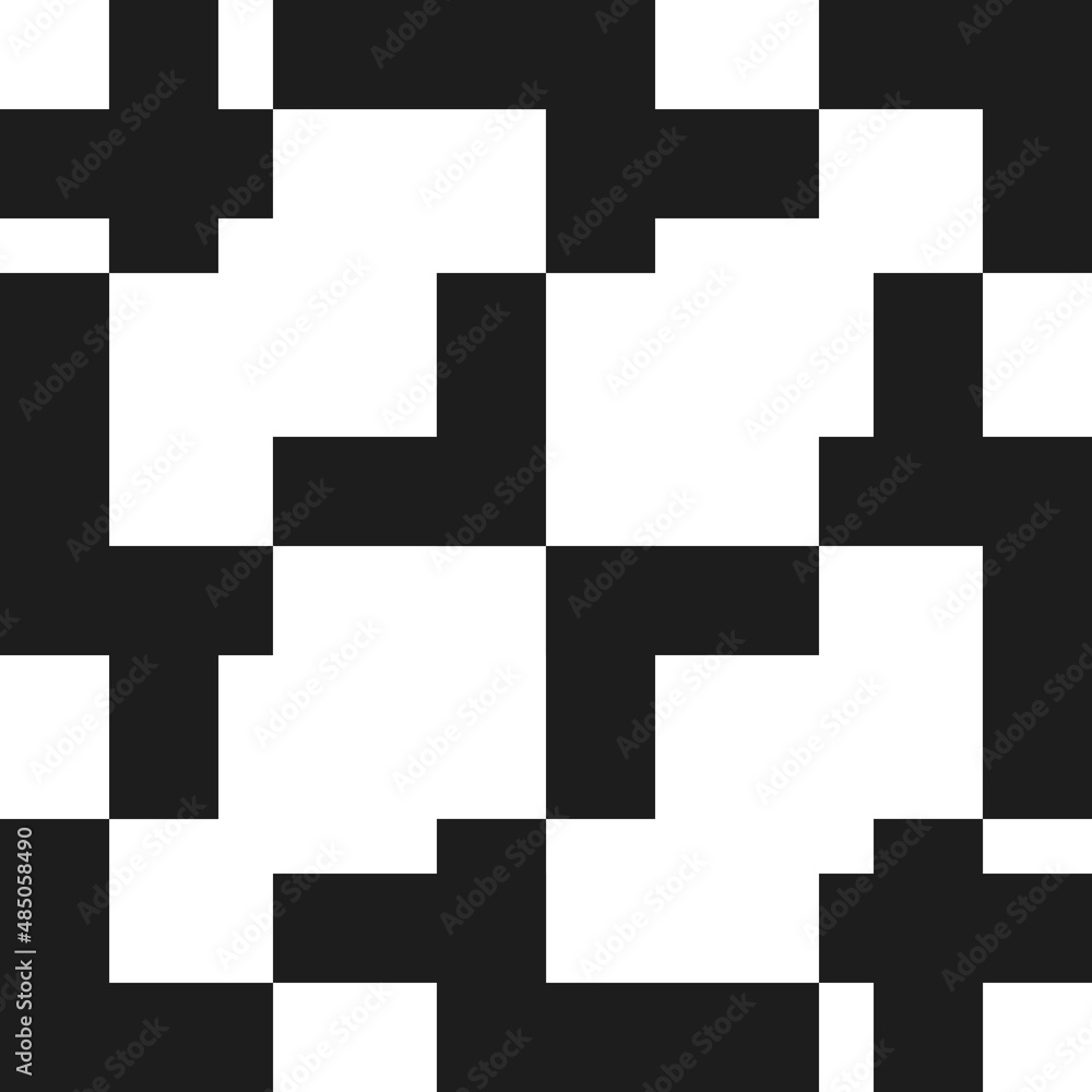 Poster black rectangle and cornered shapes pattern. vector.