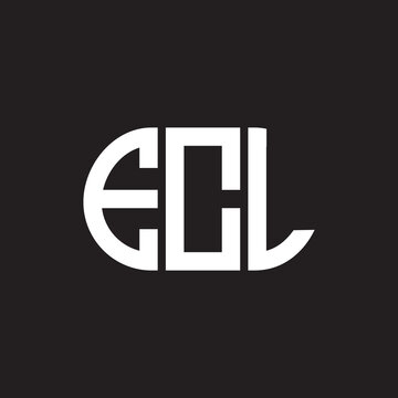 ECL letter logo design on black background. ECL creative initials letter logo concept. ECL letter design.