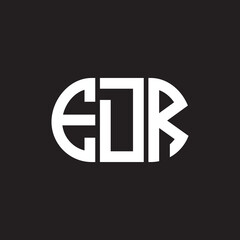 Obraz premium EDR letter logo design on black background. EDR creative initials letter logo concept. EDR letter design.