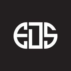 EDS letter logo design on black background. EDS creative initials letter logo concept. EDS letter design.