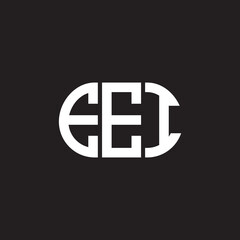 EEI letter logo design on black background. EEI creative initials letter logo concept. EEI letter design.