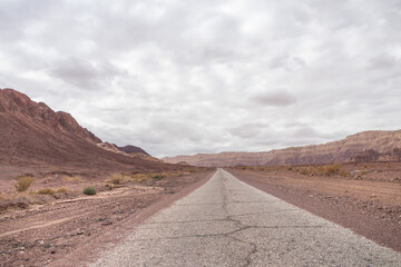 road in the red desert, Timna, Eilat, Israel