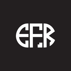 EFR letter logo design on black background. EFR creative initials letter logo concept. EFR letter design.
