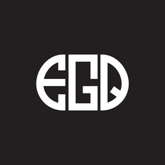 EGQ letter logo design on black background. EGQ creative initials letter logo concept. EGQ letter design.