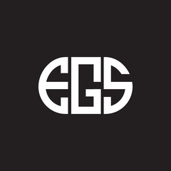 Obraz premium EGS letter logo design on black background. EGS creative initials letter logo concept. EGS letter design.