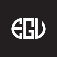 EGU letter logo design on black background. EGU creative initials letter logo concept. EGU letter design.