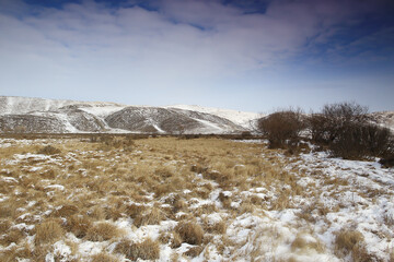 winter landscape olkhon island, lake baikal travel russia