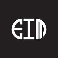 EIM letter logo design on black background. EIM creative initials letter logo concept. EIM letter design.