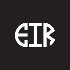 EIR letter logo design on black background. EIR creative initials letter logo concept. EIR letter design.