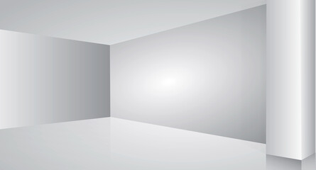 realistic white room interior grey soft 

gradient background studio with Empty wall 

backfground.

