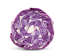 Red cabbage isolated on white