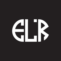 ELR letter logo design on black background. ELR creative initials letter logo concept. ELR letter design.