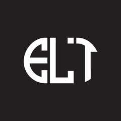 ELT letter logo design on black background. ELT creative initials letter logo concept. ELT letter design.