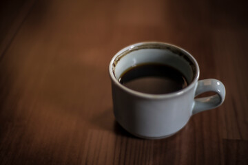 Defocused background of cup and coffee with blur background