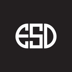 ESO letter logo design on black background. ESO creative initials letter logo concept. ESO letter design.