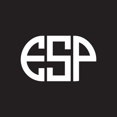 ESP letter logo design on black background. ESP creative initials letter logo concept. ESP letter design.