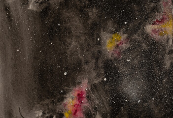 Space cosmos abstract watercolor background 