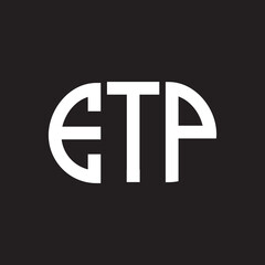 ETP letter logo design on black background. ETP creative initials letter logo concept. ETP letter design.