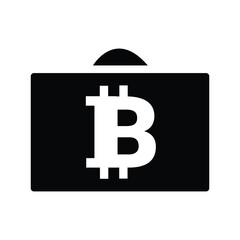 digital currency bitcoin icon vector illustration