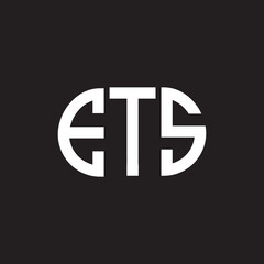ETS letter logo design on black background. ETS creative initials letter logo concept. ETS letter design.