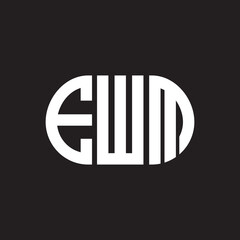 EWM letter logo design on black background. EWM creative initials letter logo concept. EWM letter design.