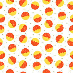 Seamless Pattern of Takoyaki (Octopus Ball), Takoyaki vector, Japanese Street Food