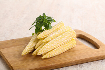 Vegan food - raw baby corn