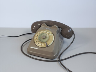 Vintage rotary dial telephone - Powered by Adobe