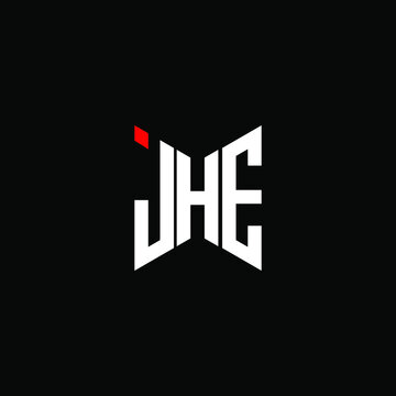 JHE letter logo creative design with vector graphic
