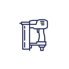 nailer line icon, pneumatic power tool