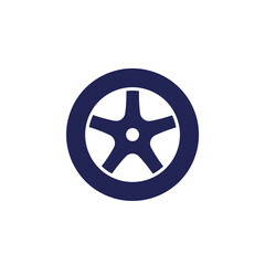 tire icon, wheel of a car