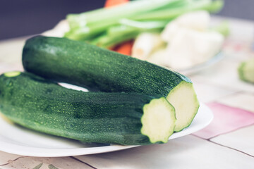 Zucchini on a plate