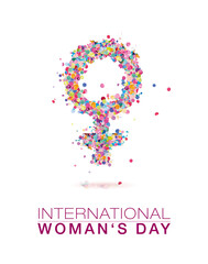 international woman's day, march, 8 gender symbol
