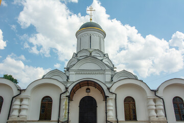 One of the oldest nunneries in Moscow, the Rozhdestvensky Convent, or the Convent of Nativity of Theotokos founded in 1386, Moscow, Russia