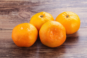 Fresh ripe juicy yellow mandarin