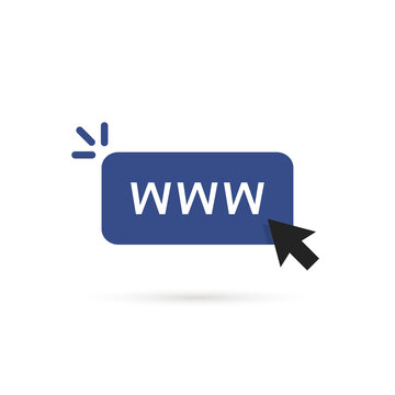 simple click to web site or www icon
