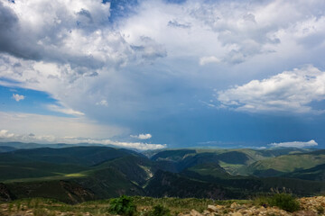 Obraz na płótnie Canvas The high-mountain road to the tract of Jily-Su. Caucasus. Kabardino-Balkaria. Russia.