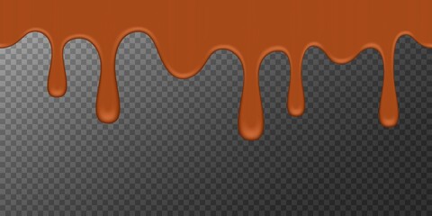 Caramel, peanut butter. Seamless melt Caramel flows