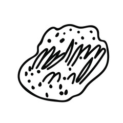 Vector simple illustration with Corals on white isolated background.Ocean,Summer underwater animal hand drawn in doodle style.Design for postcards,stickers,packages,social media,web,coloring.