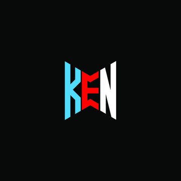 KEN letter logo creative design with vector graphic