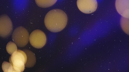 Fototapeta premium Dust and Film Grain Texture Blurred defocused bokeh overlay effect. Dark abstract background Copy space wallpaper or use screen mode to add beautiful texture to your photo.