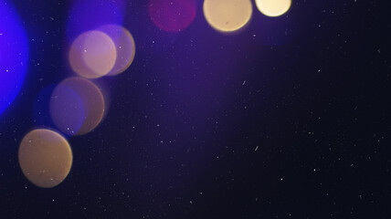 Fototapeta premium Dust and Film Grain Texture Blurred defocused bokeh overlay effect. Dark abstract background Copy space wallpaper or use screen mode to add beautiful texture to your photo.