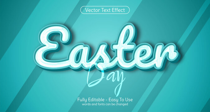 Easter Day Editable Text Effect Template Style