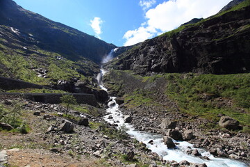 Trollstigen (troll path) - a tourist attraction in Norway