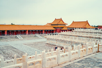 Ancient royal palaces of the Forbidden City in Beijing, China.