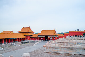 Ancient royal palaces of the Forbidden City in Beijing, China. 14th of October 2017.