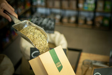 Yerba Mate served with a big metal spoon © Nicols