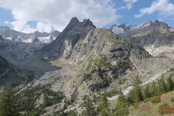 Fototapeta premium Mont Blanc valley. France-Switzerland-Italy
