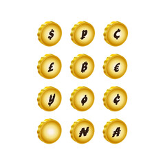Obraz premium Coins of different currencies