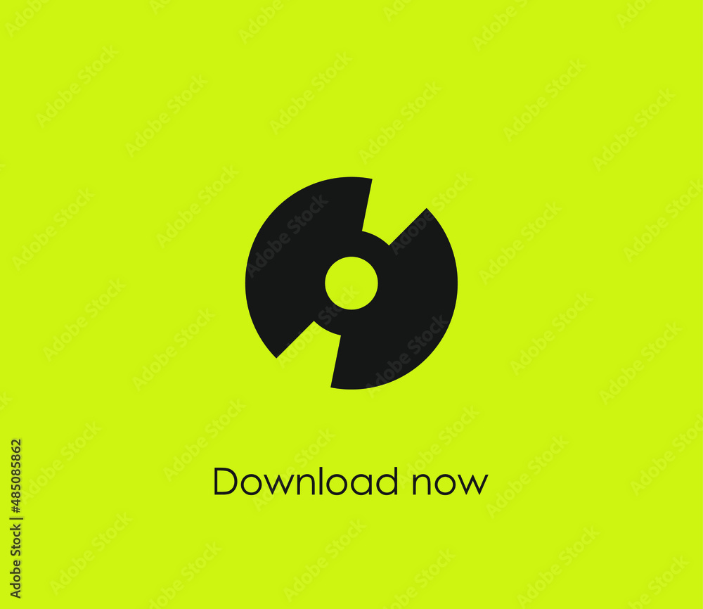 Poster disc vector icon. editable stroke. symbol in line art style for design, presentation, website or app